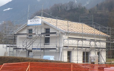 Montage d’une villa dans le Bas-Valais