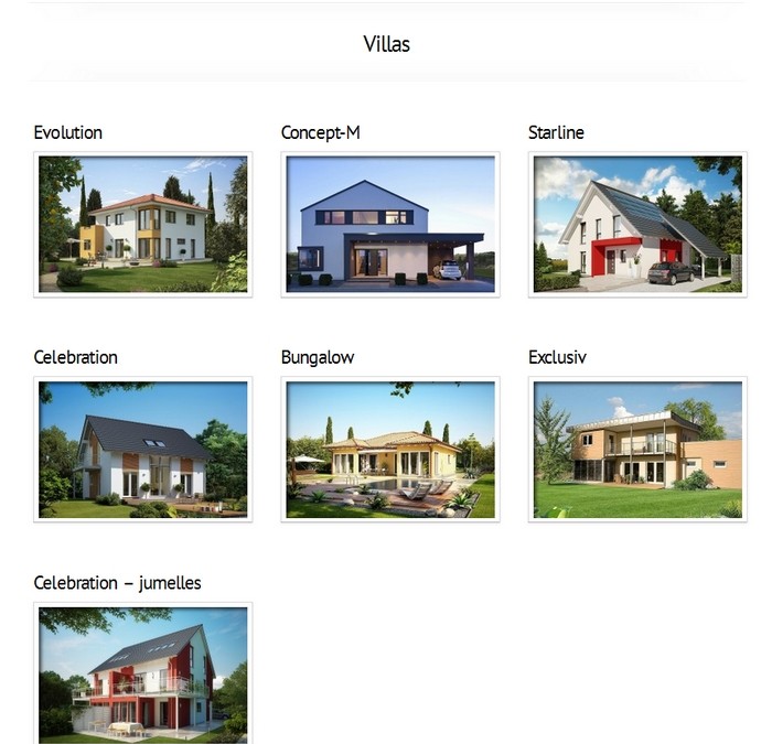 Nos gammes de maisons clés en main